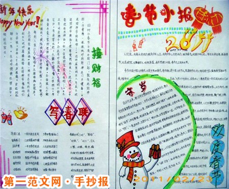 春節手抄報：關於春節的手抄報