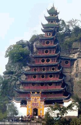 長江三峽石寶寨風景圖片