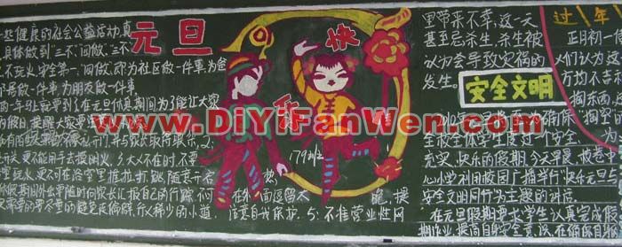 新年快樂黑板報