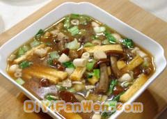 油菜玉菇醬汁湯