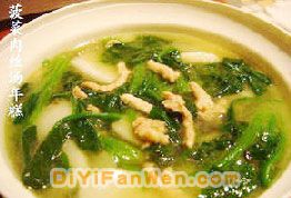 菠菜肉絲湯年糕