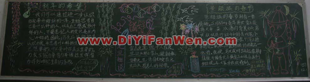 高二慶元旦黑板報