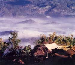 翁丁佤族原始群居村落圖片