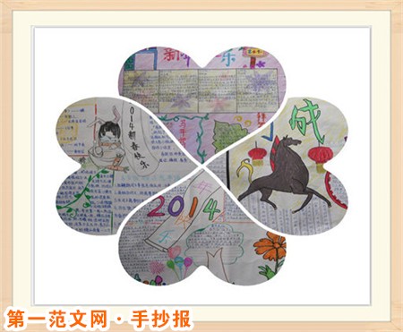 春節手抄報：過春節的樂趣