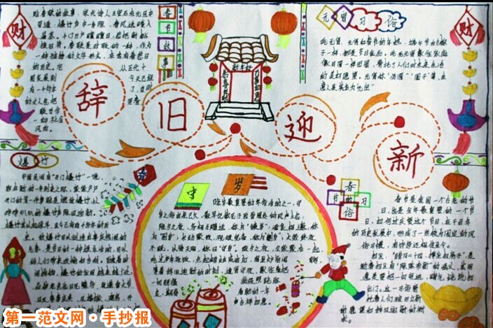 迎新年手抄報：春節聯歡晚會